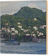 St. Lucia - Cruise - Three Boats Wood Print