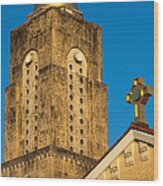 St Sophia Tower And Crosses Wood Print