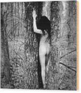 Stacy And The Tree Wood Print