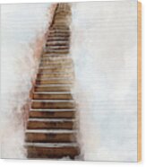 Stair Way To Heaven Wood Print
