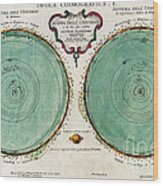 Star Map 1777 Wood Print