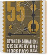 Starschips 55-poststamp -discovery One Wood Print
