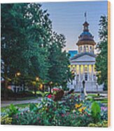State House Garden Wood Print