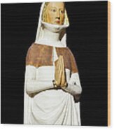 Statue Of Lady Praying Wood Print