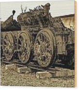 Steam Train Wood Print