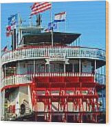 Steamer Natchez In New Orleans Wood Print