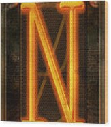 Steampunk - Alphabet - N Is For Nixie Tube Wood Print