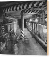 Steampunk - The Steam Tunnel Wood Print
