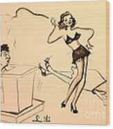 Steamy Dancer - Good Night Ladies  1939 Wood Print