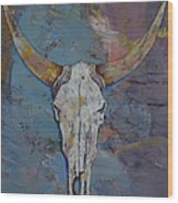 Steer Skull Wood Print