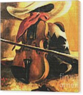 Stetson - Fiddle - Boots Wood Print