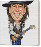 Stevie Ray Vaughan Wood Print