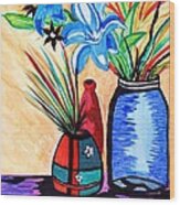 Still Life Flowers Wood Print