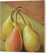 Still Life Of Pears Wood Print