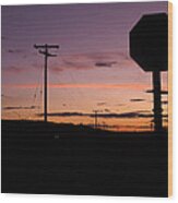 Stop For Sunset Wood Print