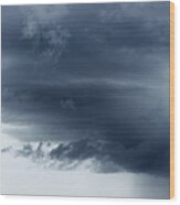 Storm At Sea Wood Print