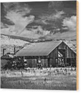 Stormy Day Old Barn Wood Print
