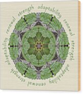 Strength Mandala 1 Wood Print