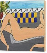 Sunbath A La Matisse Wood Print