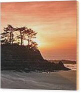 Sundown At Schooner Cove Wood Print