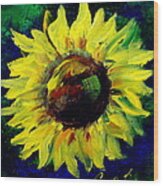 Sunflower Two Wood Print