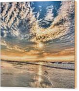 Sunrise In Myrtle Beach Wood Print