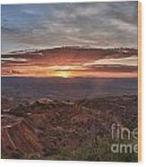 Sunrise Over Sedona With The Jerome State Park Wood Print