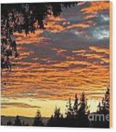 Sunset 2 - Pender Island Wood Print