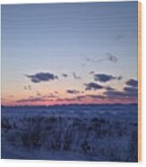 Sunset At Leelanau State Park Ice Wood Print