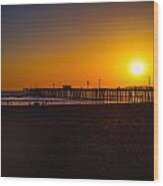 Sunset At Pismo Wood Print