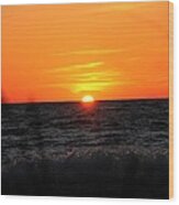 Sunset At South Beach Wood Print