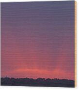Sunset Beams Wood Print