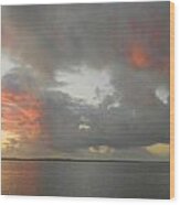 Sunset Before Funnel Cloud 2 Wood Print
