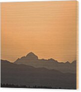 Sunset Behind The Julian Alps Wood Print