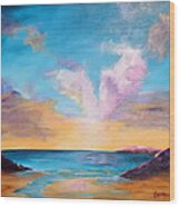 Sunset Cove Wood Print