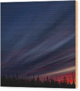 Sunset Dan Creek Alaska Wood Print