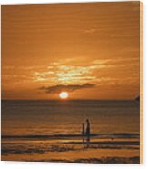 Sunset In Boracay Wood Print