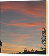 Sunset Landscape Xvi Wood Print