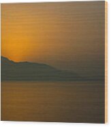 Sunset Near Santorini Wood Print