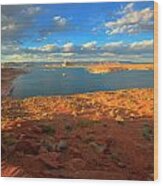 Sunset On Lake Powell Wood Print