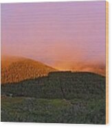 Sunset On Mount Lafayette Wood Print