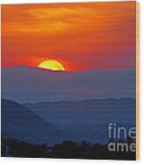 Sunset Over California Wood Print