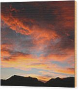 Sunset Over Estes Park Wood Print