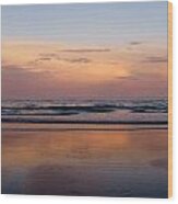Sunset Over Long Sands Beach Ii Wood Print
