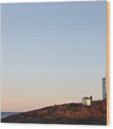 Sunset Over Montauk Lighthouse Wood Print