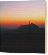 Sunset Over Mt. Hollywood Wood Print