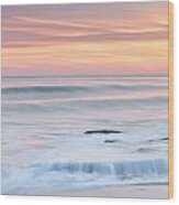 Sunset Photography Art - Pastel Blue By Jo Ann Tomaselli Wood Print