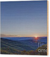 Sunset Romney West Virginia Mountains Wood Print