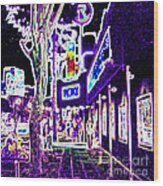 Sunset Strip - Black Light Psychedelic Wood Print