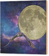 Super Moon Abstract Wood Print